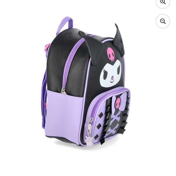 Kuromi Leather Ruffle 10.5" Mini Backpack Purple - Picture 4 of 4